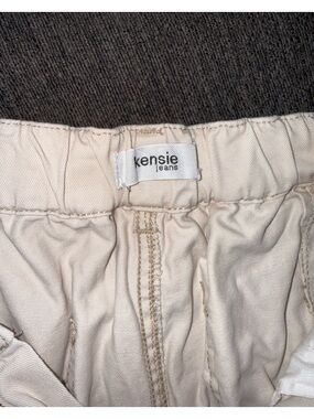 Kensie Cream Elastic-Waist wide leg  pants size 12
